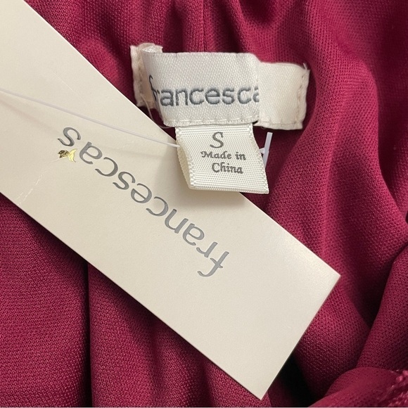 Francesca's Caydin velvet flounce shift dress NWT small - Picture 7 of 8